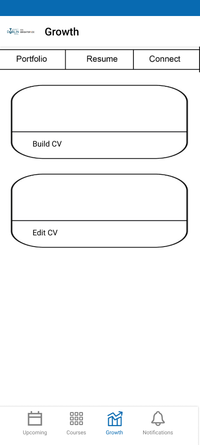 Initial sketch for the resume maker flow