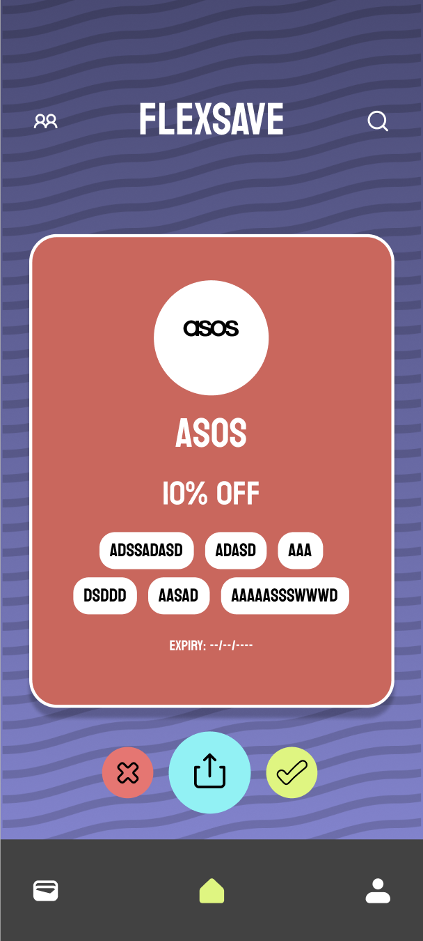 FlexSave coupon detail screen - individual savings opportunity view