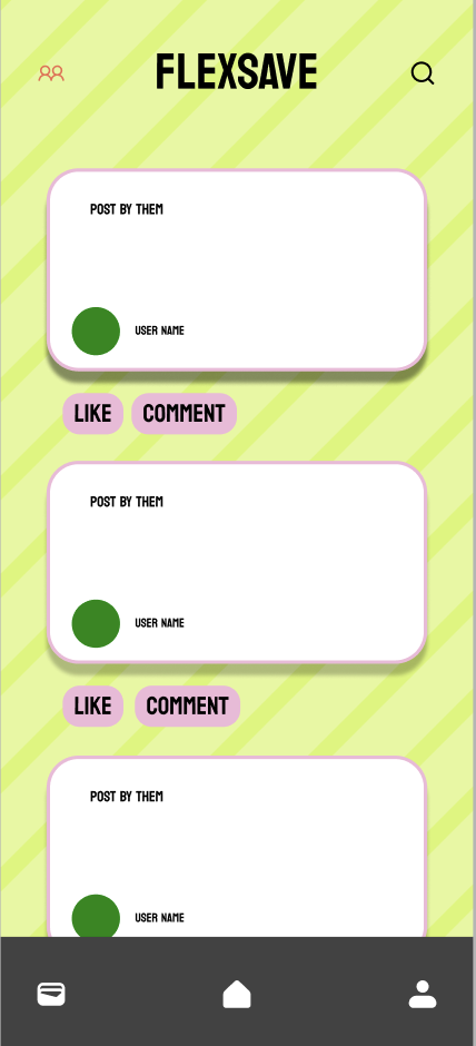 FlexSave social feed - community posts and savings tips